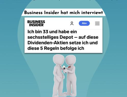 Interview mit Business Insider: „Ich bin 33 und habe ein sechsstelliges Depot“